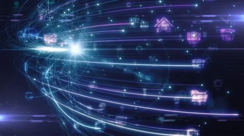 Cloud computing artificial intelligence AI information technology of internet Illustrazione stock