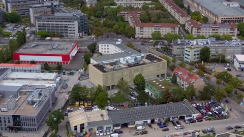 Cloud computing artificial intelligence data center. Perfect aerial view drone 库存影片 345229829