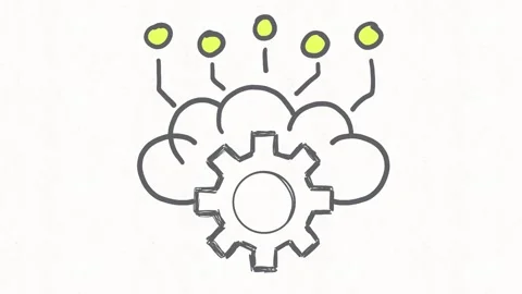 Cloud Computing Automation and Network Management Animation Stock Footage 341802276