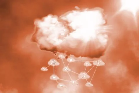 Cloud computing background Stock Illustration