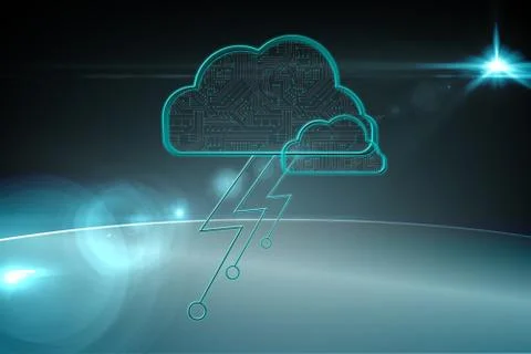 Cloud computing background 스톡 일러스트