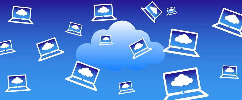 Cloud Computing Background Illustrazione stock