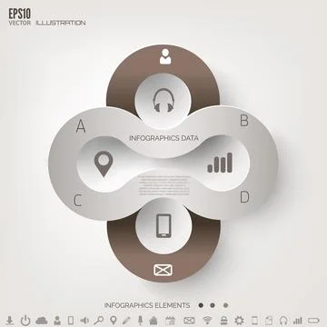Cloud computing background with web icons. Social network. Mobile app Stock Illustration