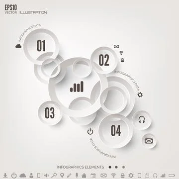 Cloud computing background with web icons. Social network. Mobile app Illustrazione stock