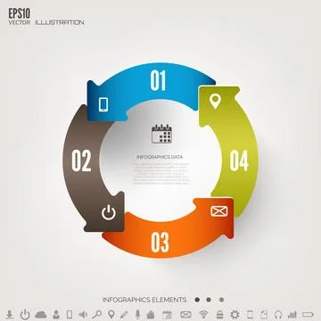 Cloud computing background with web icons. Social network. Mobile app Stock Illustration
