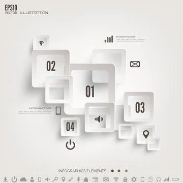 Cloud computing background with web icons. Social network. Mobile app Illustrazione stock