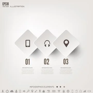 Cloud computing background with web icons. Social network. Mobile app Stock Illustration