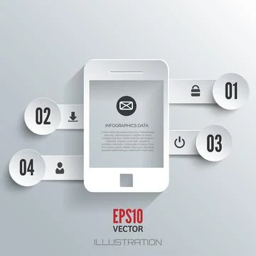 Cloud computing background with web icons. Social network. Mobile app Illustrazione stock