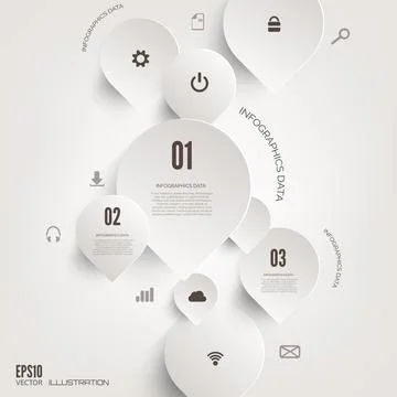 Cloud computing background with web icons. Social network. Mobile app Stockillustratie