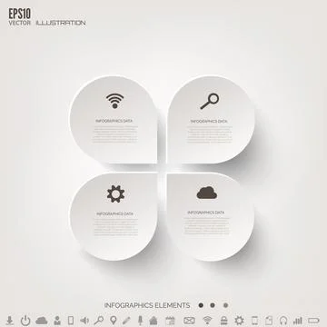 Cloud computing background with web icons. Social network. Mobile app Stock Illustration