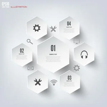 Cloud computing background with web icons. Social network. Mobile app Stock Illustration