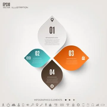 Cloud computing background with web icons. Social network. Mobile app Stock Illustration