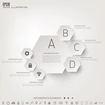 Cloud computing background with web icons. Social network. Mobile app Stock Illustration