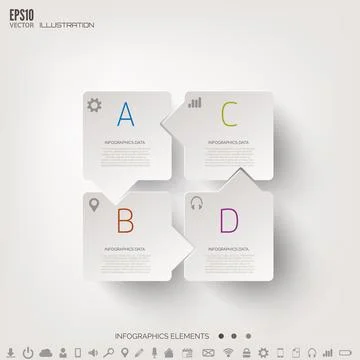 Cloud computing background with web icons. Social network. Mobile app Stock Illustration