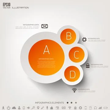 Cloud computing background with web icons. Social network. Mobile app Stock Illustration