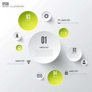 Cloud computing background with web icons. Social network. Mobile app Stock Illustration