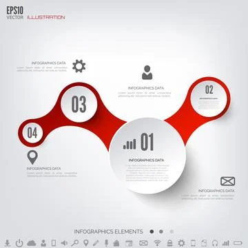 Cloud computing background with web icons. Social network. Mobile app Stock Illustration