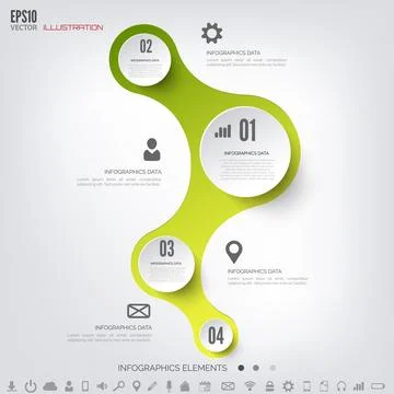 Cloud computing background with web icons. Social network. Mobile app Illustrazione stock