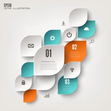 Cloud computing background with web icons. Social network. Mobile app Stock Illustration