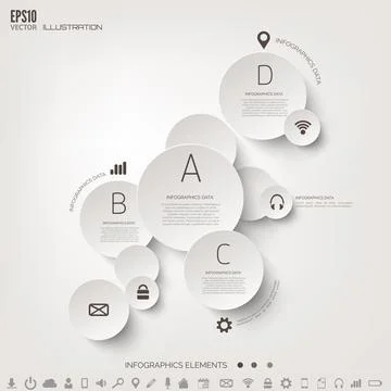 Cloud computing background with web icons. Social network. Mobile app Stock Illustration