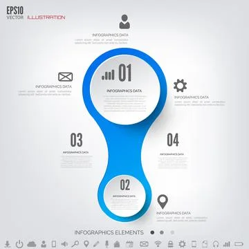 Cloud computing background with web icons. Social network. Mobile app Stock Illustration