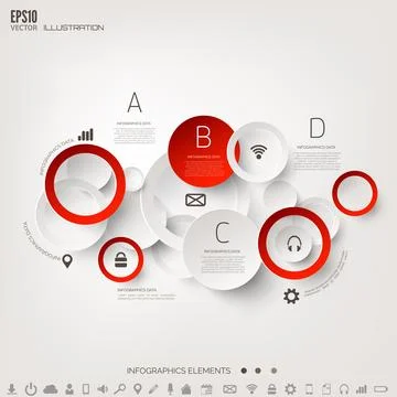Cloud computing background with web icons. Social network. Mobile app Stock Illustration