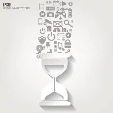 Cloud computing background with web icons. Social network. Mobile app 스톡 일러스트