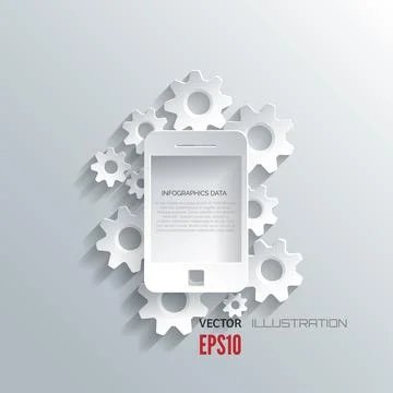 Cloud computing background with web icons. Social network. Mobile app イラスト素材