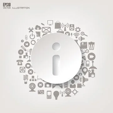 Cloud computing background with web icons. Social network. Mobile app Stock Illustration