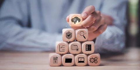 Cloud computing backup technology concept ,Access to server communication s.. Stock Photos