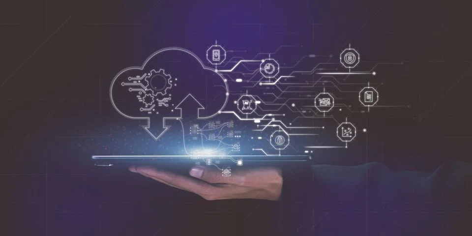 Cloud computing backup technology concept,Personal Storage Management,cloud.. 스톡 사진