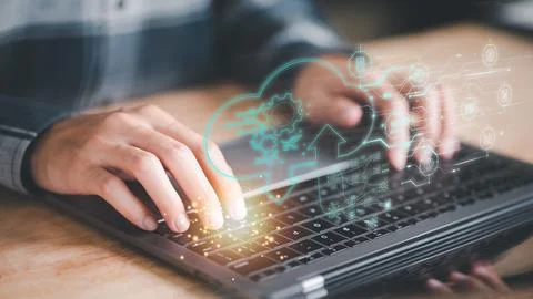 Cloud computing backup technology concept,Personal Storage Management,cloud.. Stock Photos