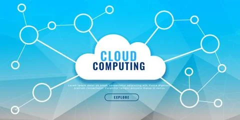 Cloud computing banner design concept イラスト素材