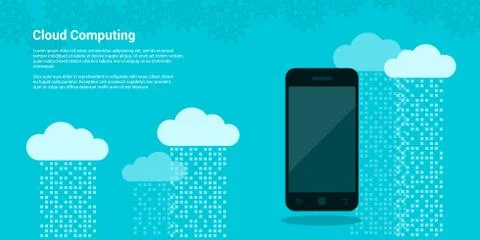 Cloud computing banner Stock Illustration