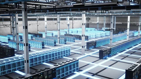 Cloud computing, big data and server hub for global internet connection Stock Footage 328263786