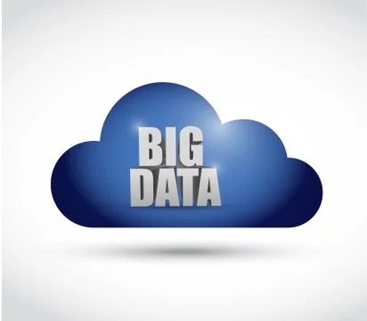Cloud computing big data illustration design Illustrazione stock