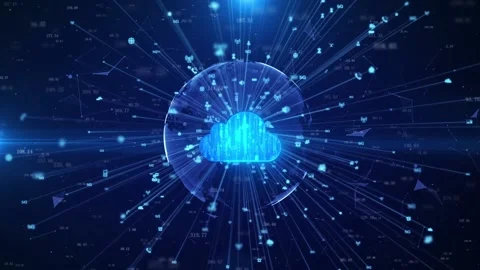 Cloud computing big data information technology Stock Footage 182301599