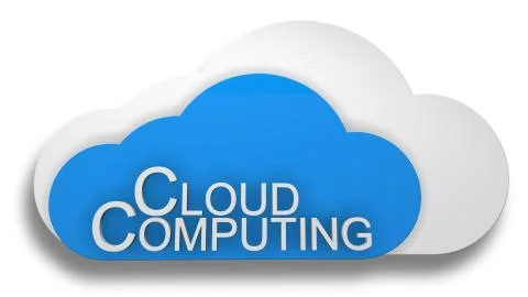 Cloud computing big data internet of things IoT online storage technology Stockillustratie