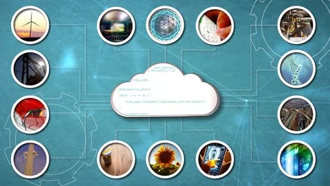 Cloud Computing Big Data Network Server Technology  4k Stock Footage 82188054