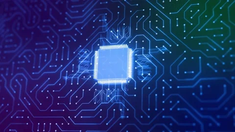 Cloud computing big data technology chip Stock Footage 193983804