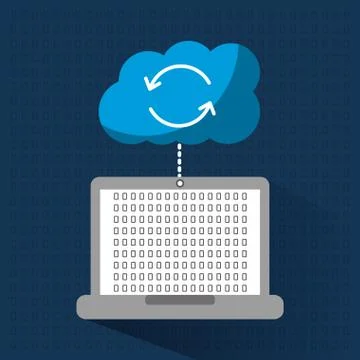 Cloud computing binary refresh technology 스톡 일러스트