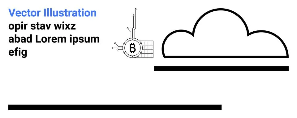 Cloud Computing with Blockchain Technology for Data Security and Efficiency 스톡 일러스트