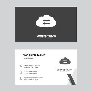 Cloud computing business card design Ilustração Stock