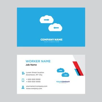 Cloud computing business card design Ilustração Stock