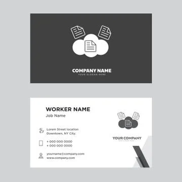 Cloud computing business card design Ilustração Stock Gratuita