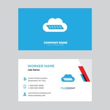 Cloud computing business card design Ilustração Stock Gratuita