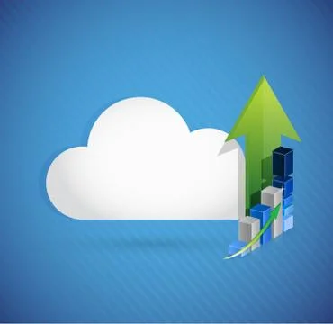 Cloud computing business concept Stock Illustration