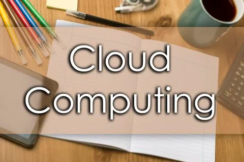 Cloud Computing - business concept with text Stock Photos