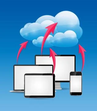 Cloud Computing Business Concept Vector Illustration Stock Illustration