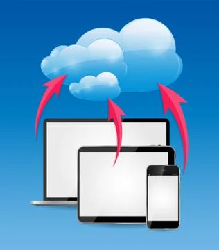 Cloud Computing Business Concept Vector Illustration Stock Illustration